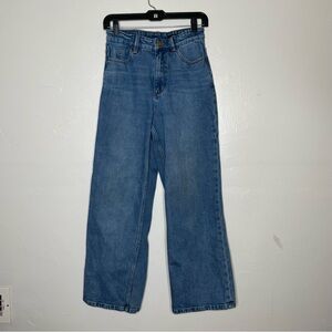 THRILLS DENIM HOLLY HIGH RISE MEDIUM WASH WIDE LEG JEANS SZ 6